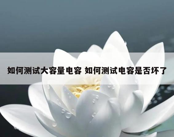 如何测试大容量电容 如何测试电容是否坏了
