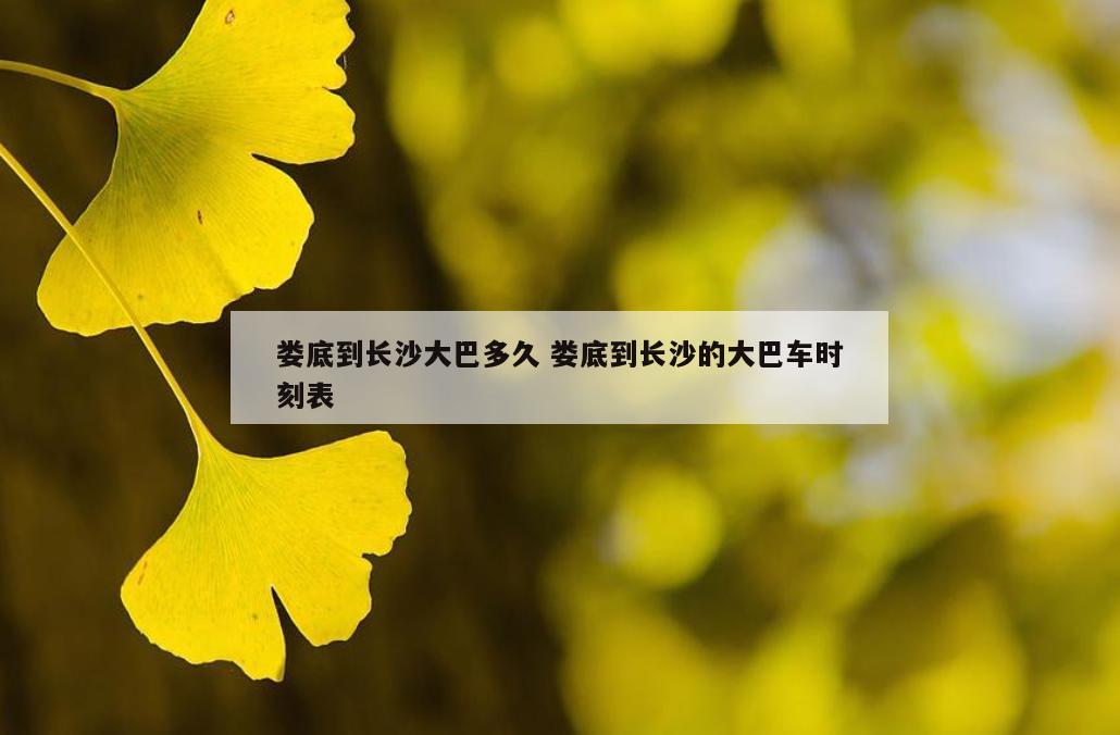 娄底到长沙大巴多久 娄底到长沙的大巴车时刻表