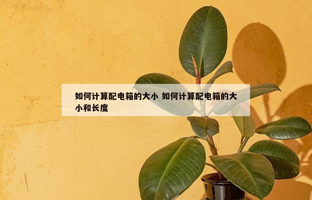 如何计算配电箱的大小 如何计算配电箱的大小和长度