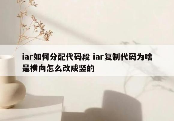 iar如何分配代码段 iar复制代码为啥是横向怎么改成竖的