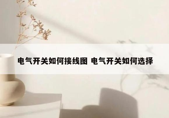 电气开关如何接线图 电气开关如何选择