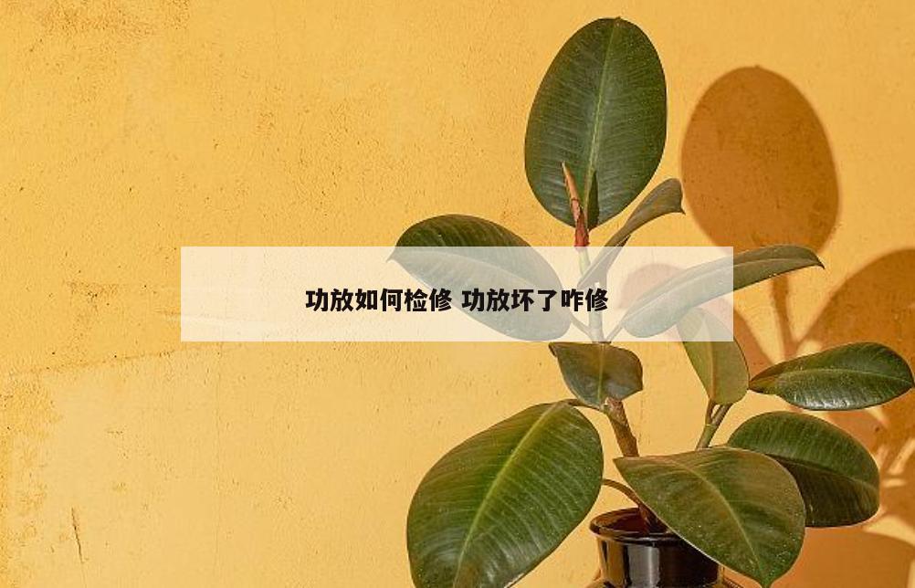 功放如何检修 功放坏了咋修