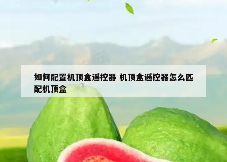 如何配置机顶盒遥控器 机顶盒遥控器怎么匹配机顶盒