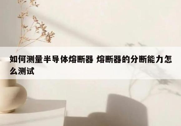 如何测量半导体熔断器 熔断器的分断能力怎么测试