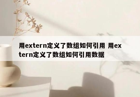 用extern定义了数组如何引用 用extern定义了数组如何引用数据