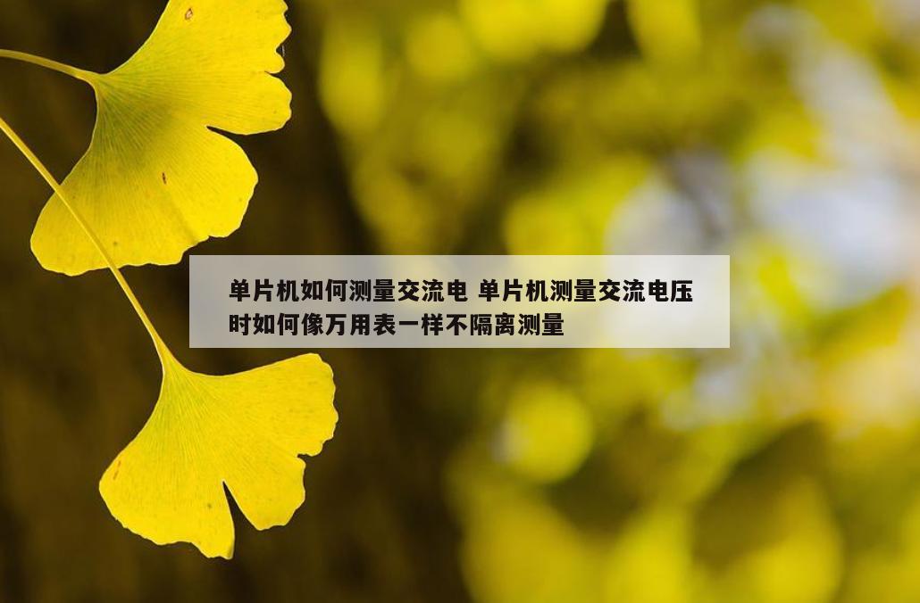 单片机如何测量交流电 单片机测量交流电压时如何像万用表一样不隔离测量