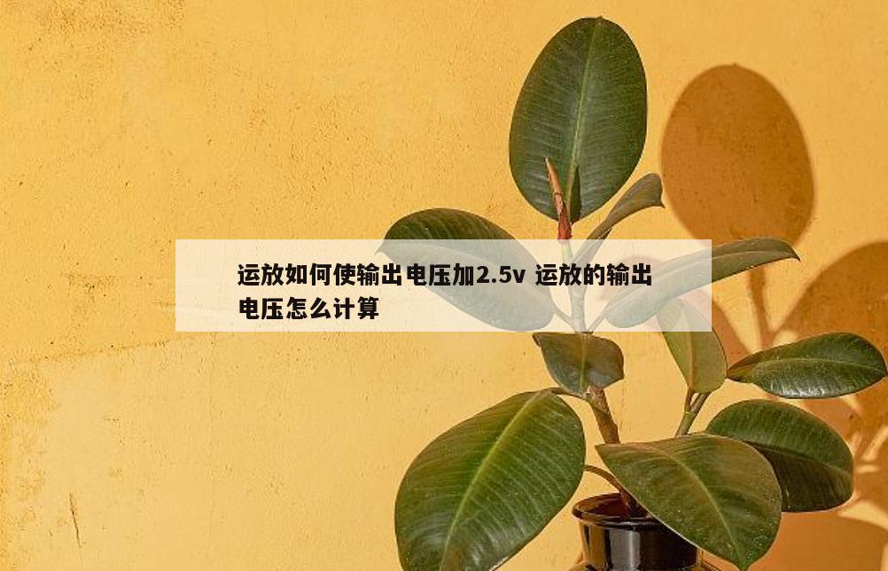 运放如何使输出电压加2.5v 运放的输出电压怎么计算