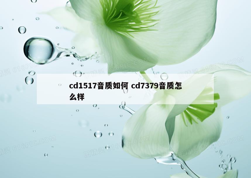 cd1517音质如何 cd7379音质怎么样