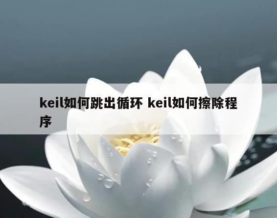 keil如何跳出循环 keil如何擦除程序