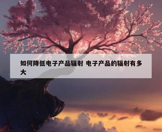 如何降低电子产品辐射 电子产品的辐射有多大
