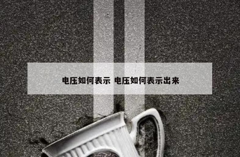电压如何表示 电压如何表示出来